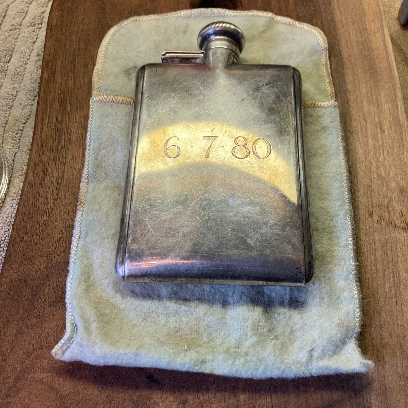 TIFFANY & CO Classy, Vintage, Heavy Sterling Silver FLASK, Engraved ⭐️B B C⭐️