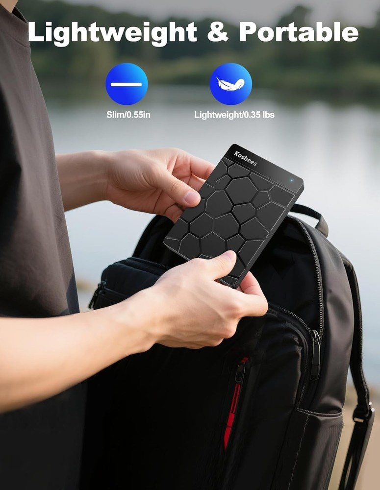 Compact 500GB External Hard Drive for Multimedia Storage