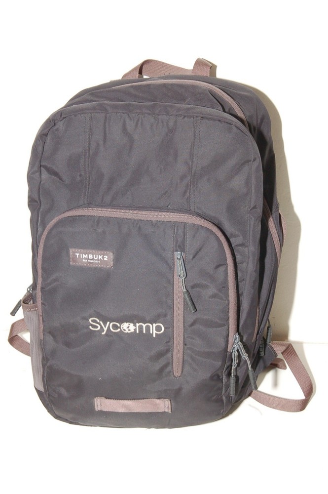 Timbuk2 Backpack Black and Grey, Has Sycomp Logo