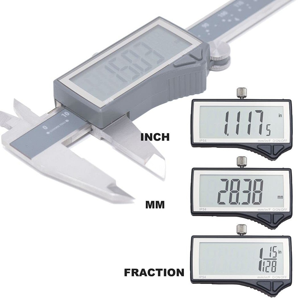 Clockwise Tools IP54 Grade Digital Caliper, DCLR-0605 0-6" /150mm,