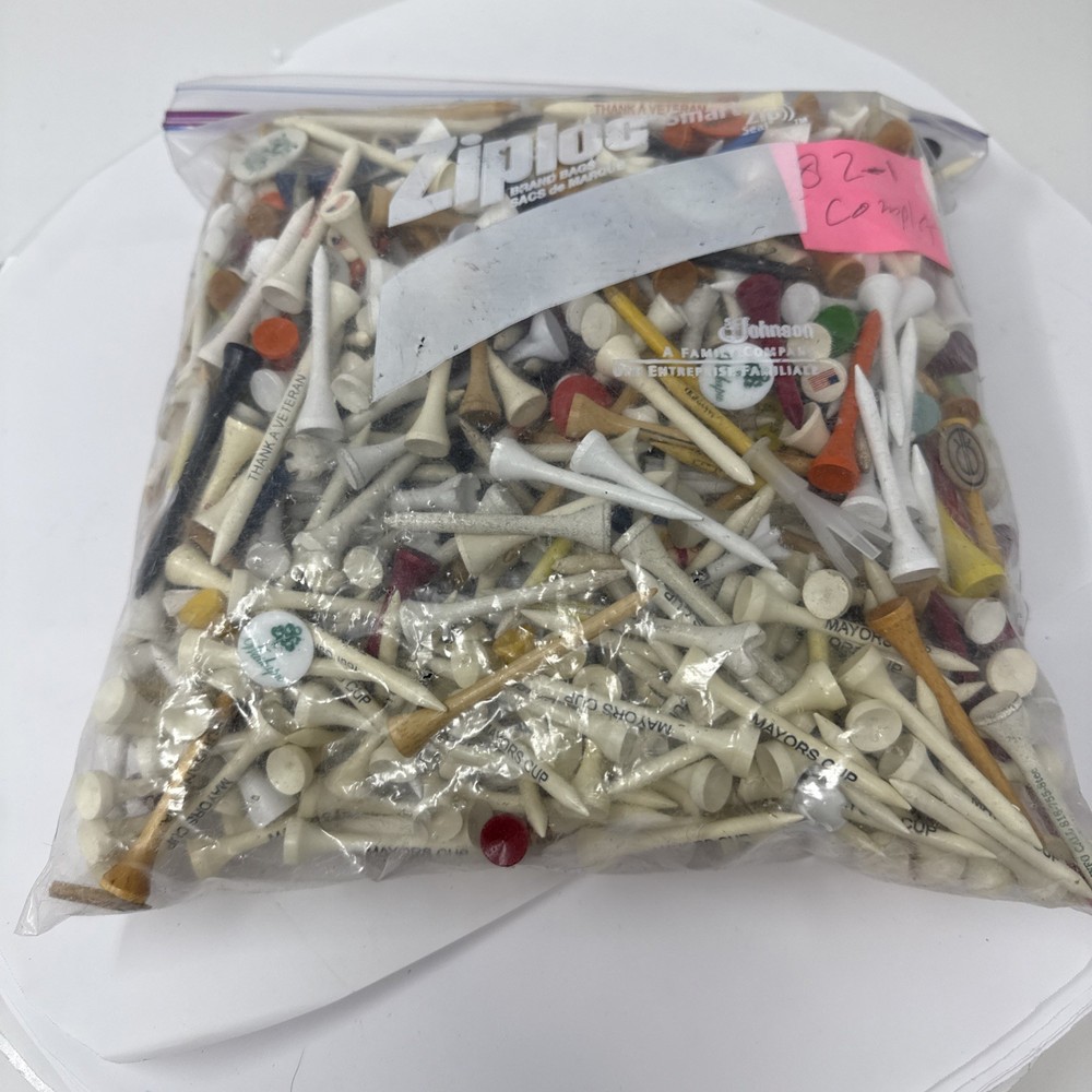 2 LB Bulk Mixed Golf Tees Lot – Assorted Colors & Sizes