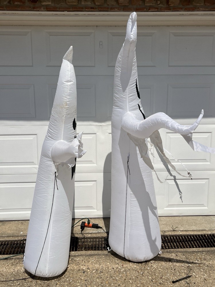 Two Airblown Halloween Ghost Inflatables