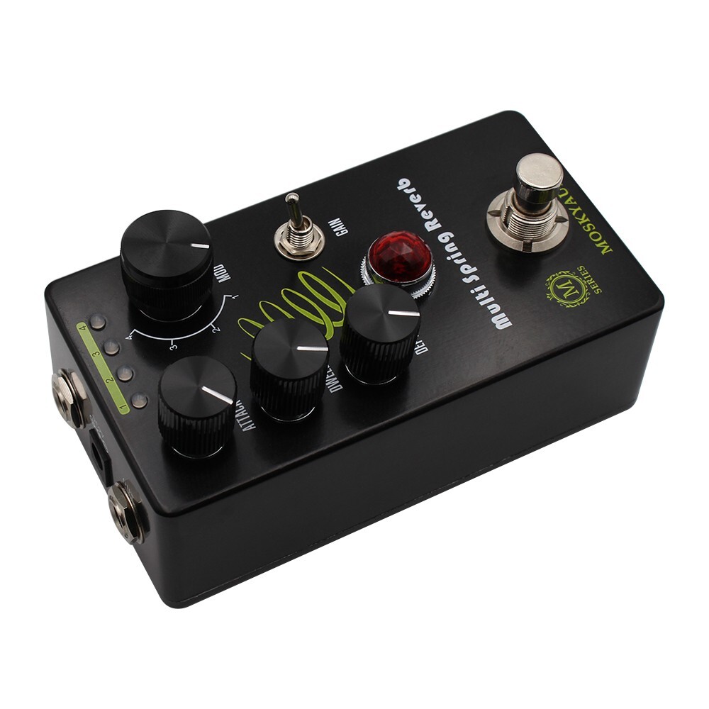 Mosky Professional Multi Spring Reverb Guitar Effects Pedal 4 Modulation modes