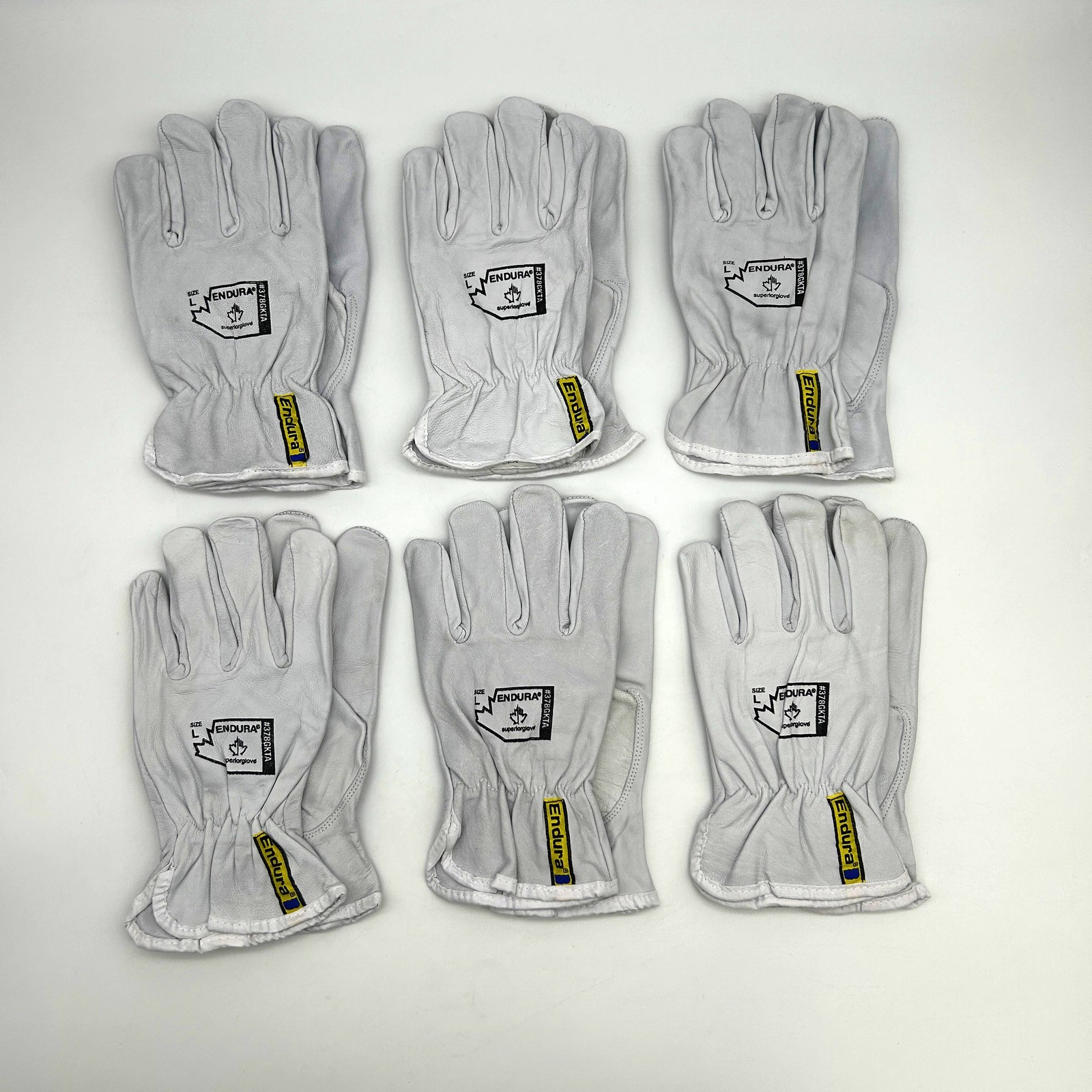 Superior Endura 378GKTA Leather Drivers Gloves Size Large Goatskin 6 Pairs