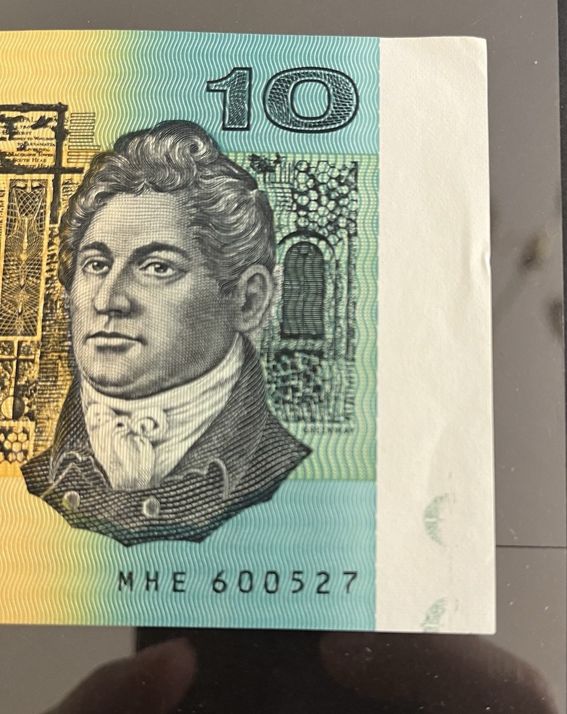 Aust 1991 $10 Fraser/Cole Error note aUNC - Rare