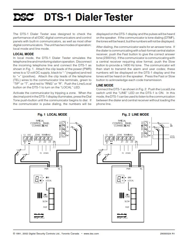 DSC DTS-1 Alarms system Dialer tester