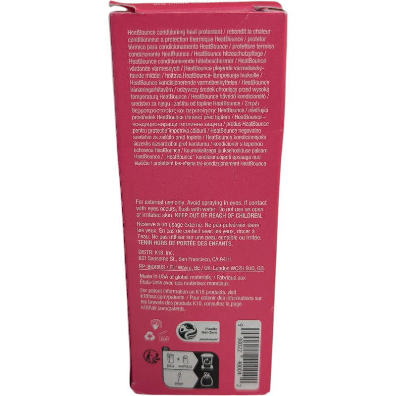 K18 HeatBounce Conditioning Heat Protectant 4 oz-NIB -Free Shipping