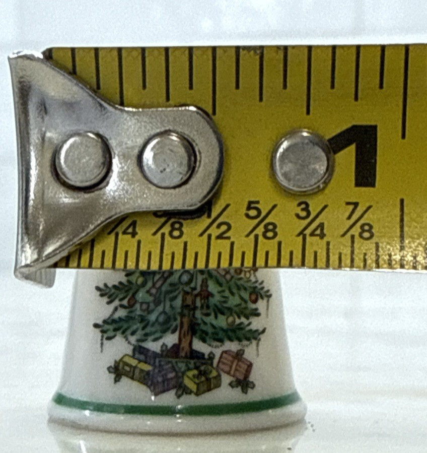 Vintage Original SPODE Christmas Tree THIMBLE Fine Bone China ENGLAND EUC