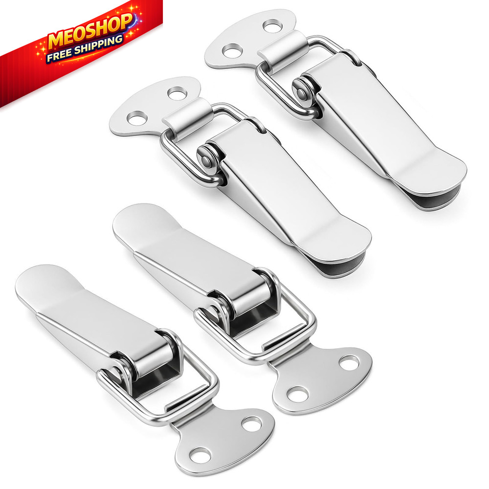 4 PCS Stainless Steel Toggle Latch Spring Loaded Silver 4 Pack,