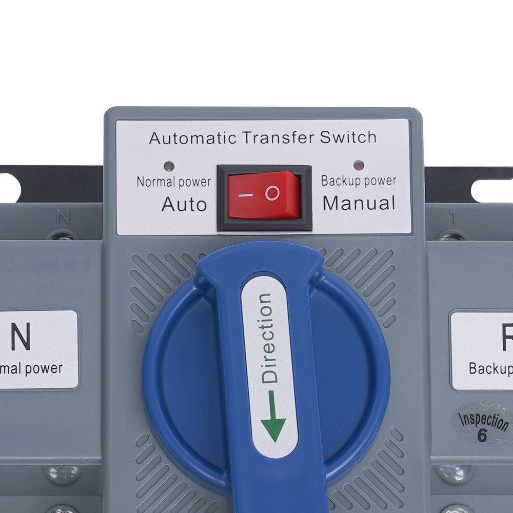 63A ATS Dual Power Automatic Transfer Switch for Generator Changeover Switch 2P