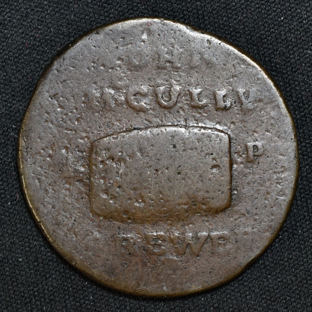 1761 Co. Down, Newtownards, John McCully, Twopence Token, D.44