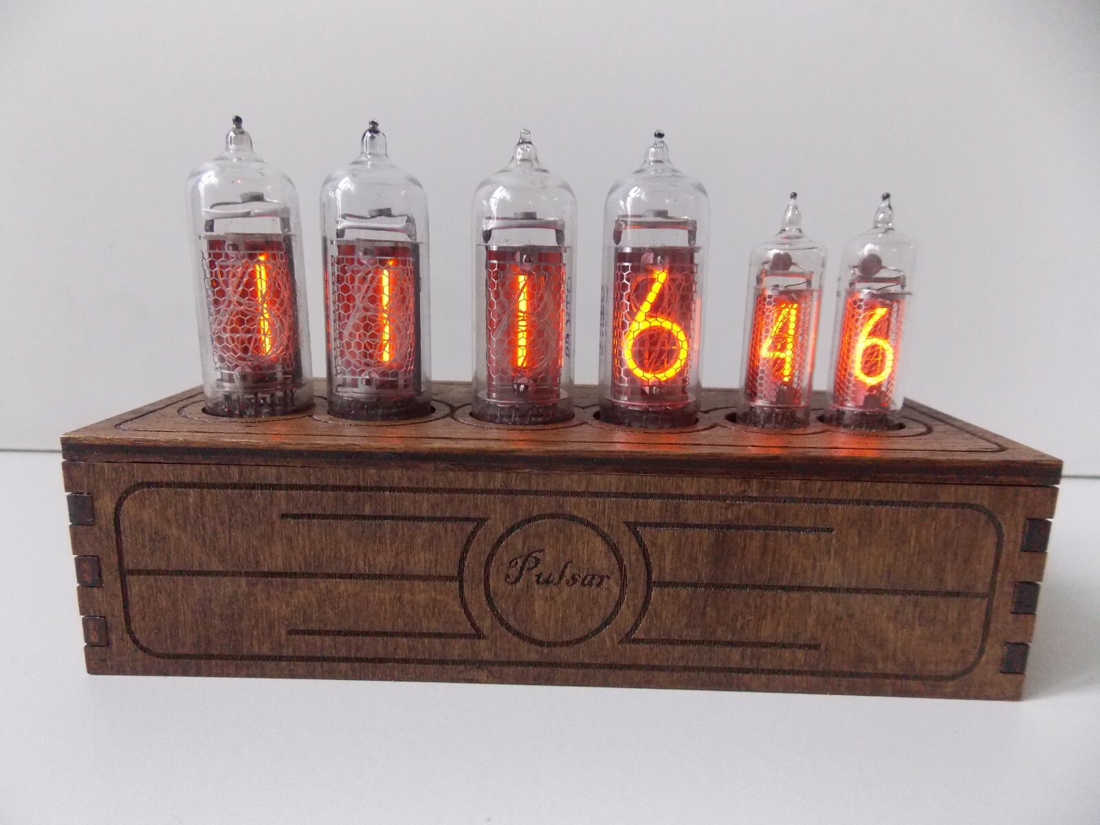 Nixie tube clock IN-14+IN-16 RGB table desk retro old vintage clock for bedroom