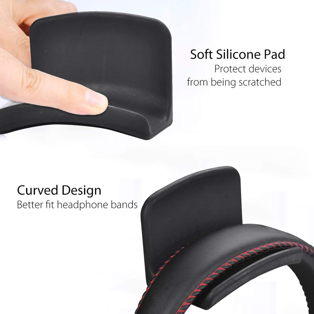 Headphone Hanger Holder Wall Mount Headset Hook under Desk Universal