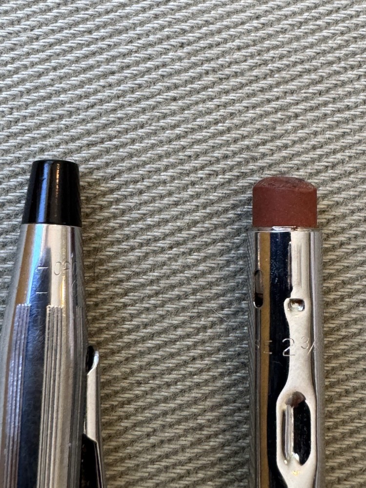 Vintage Cross Century Chrome Mechanical Pencil and Scripto Thin Leads