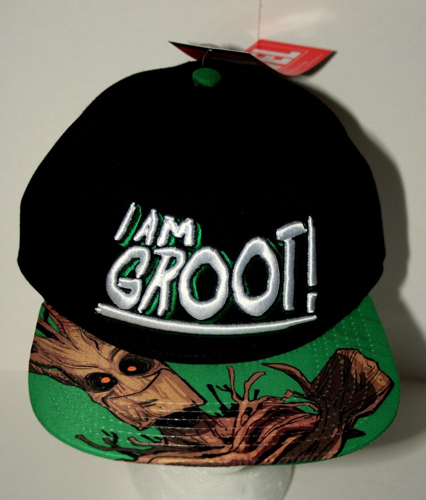 Marvel Comics I Am Groot GOTG Baseball Trucker Cap Hat New Snapback OSFM