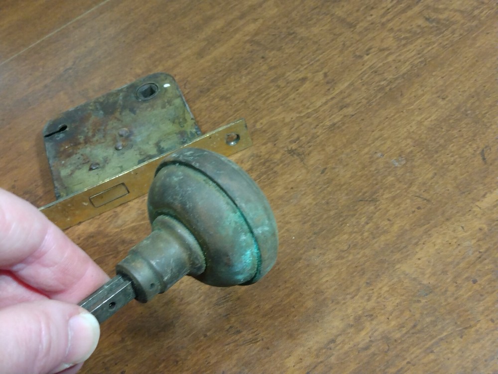 Antique Yale & Towne Mortise Interior Locks w/ Knobs NO KEYS