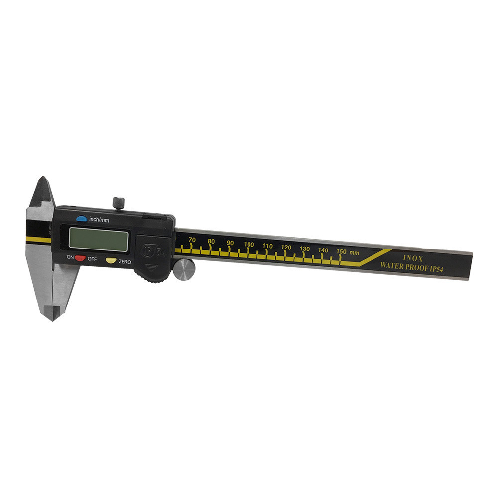 IP54 LCD Screen Electronic Digital Caliper Ruler INOX Splash Proof 6''/150mm