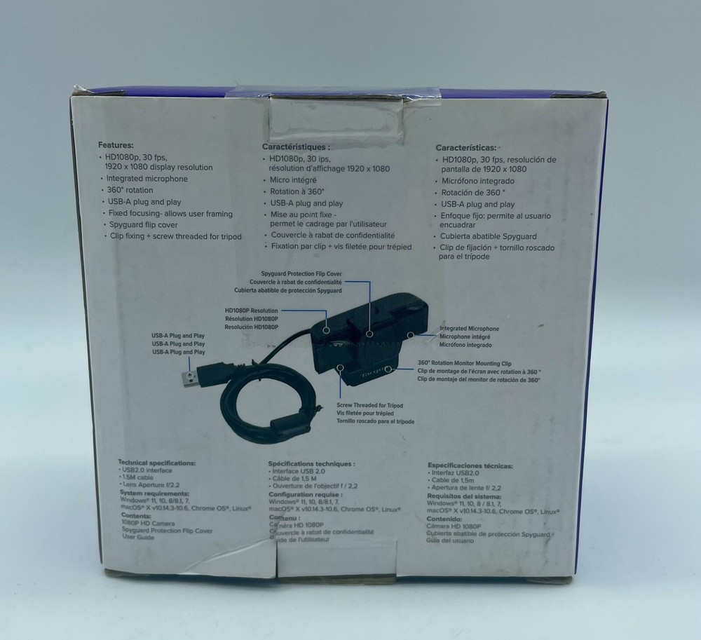 Targus HD Webcam Pro AVC041GL Black