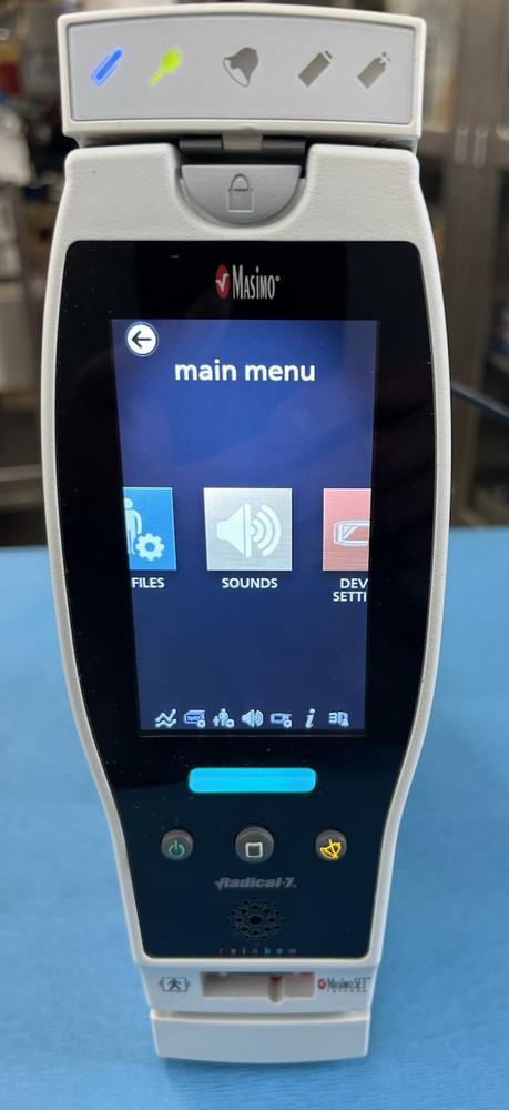 Masimo Radical 7 Touch Screen Pulse Oximeter With Docking Station.