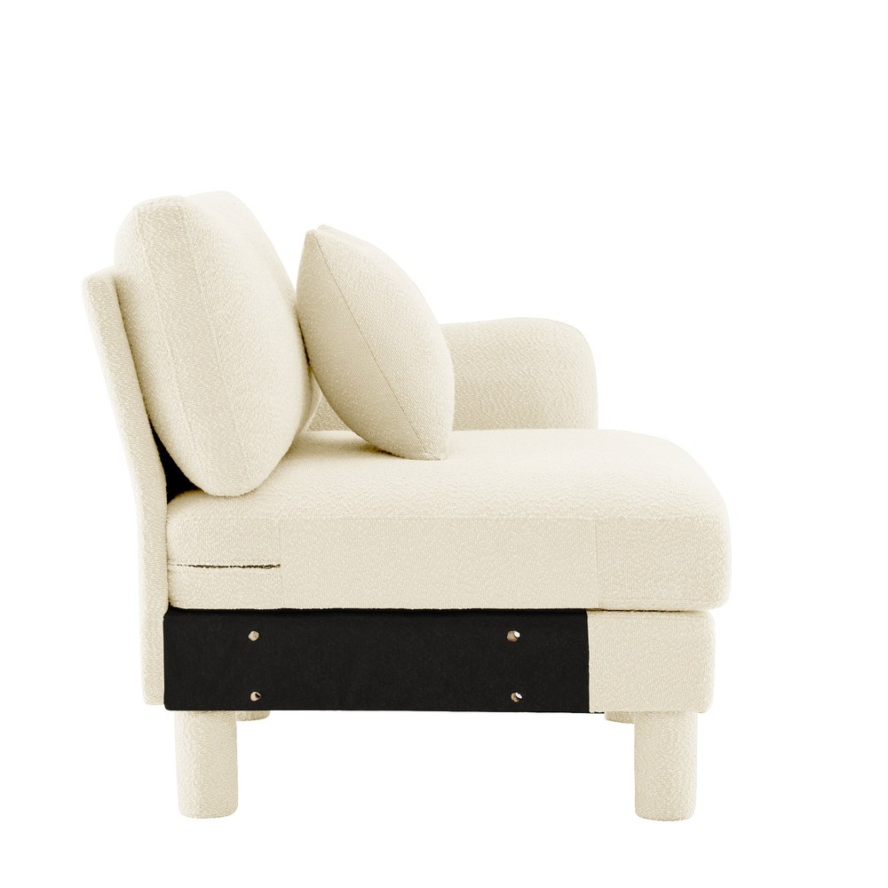 Lucas RSF sofa W/Pillow Polyester -Beige