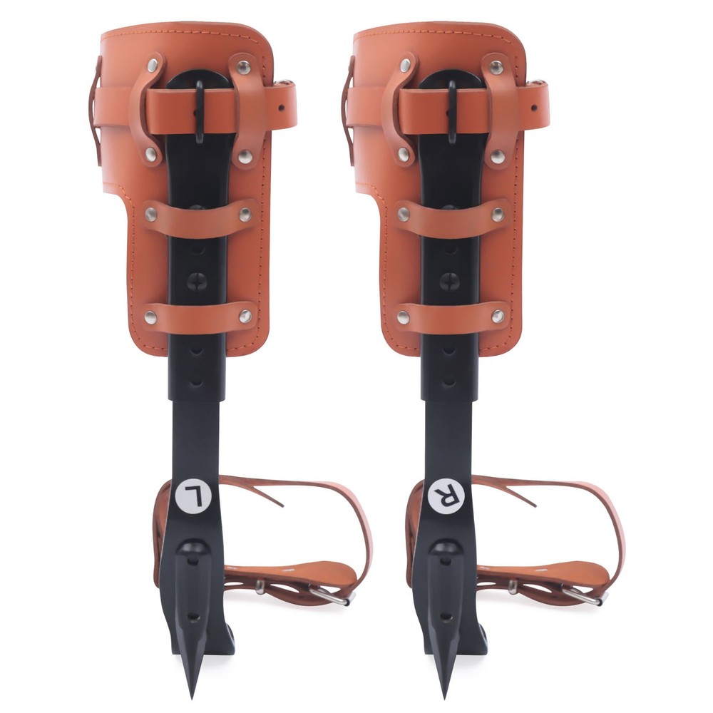 Tree Climbing Spike Kit Pole Climbing Spurs Steel Adjustable Climber Strap Gaffs