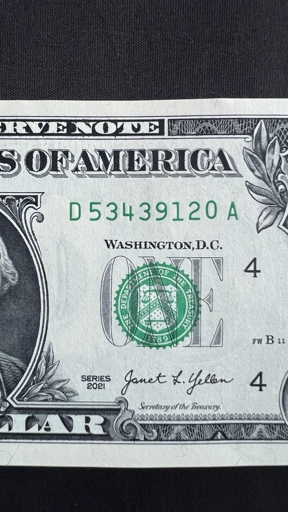 Rare Uncirculated Sequential $1 Bills w/ Multiple Printing Errors - 1 each