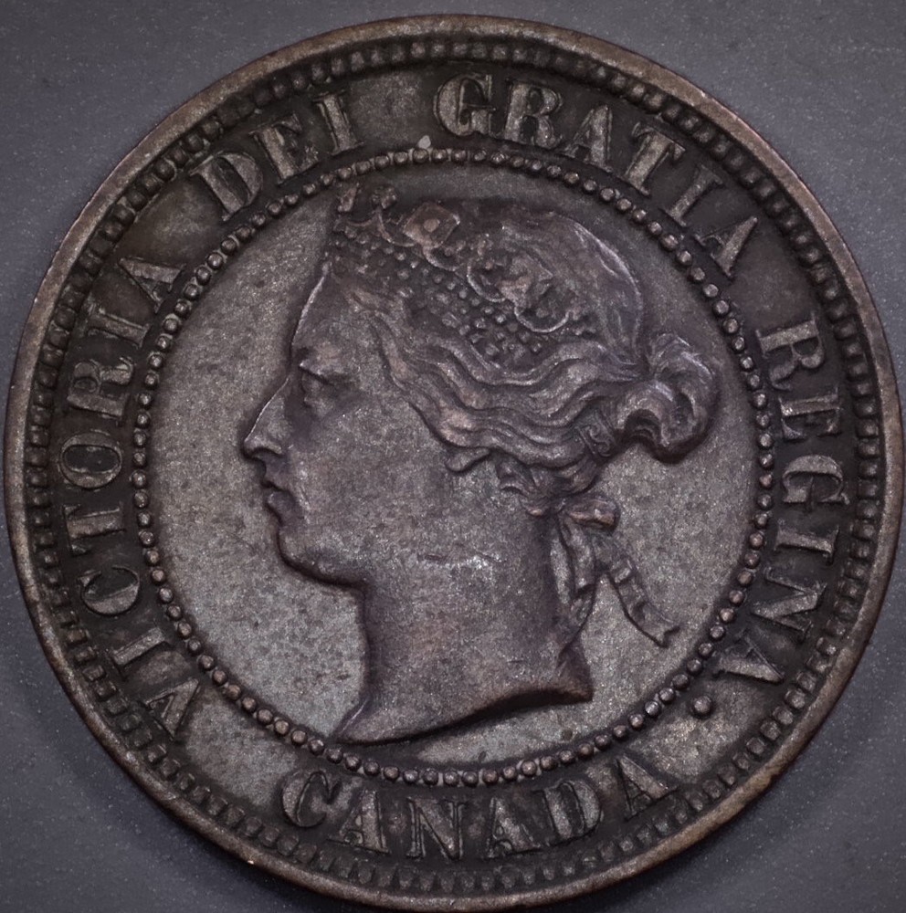 1876 Canada Large Cent AU