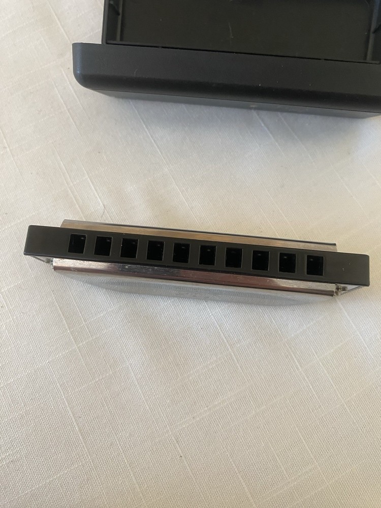 Silver Key C Harmonica With Hard Case