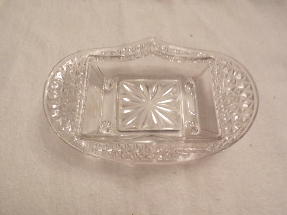VTG Clear Glass Dish Unique Design 2