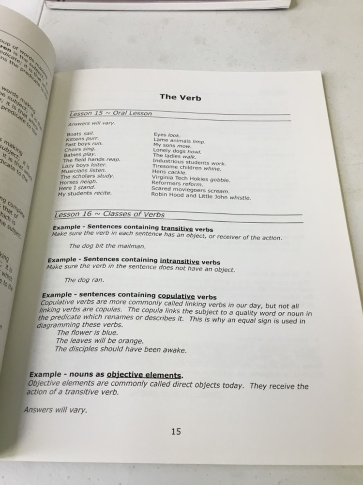 Student Workbook for Harvey’s Elementary Grammar 1&2. New, TPB