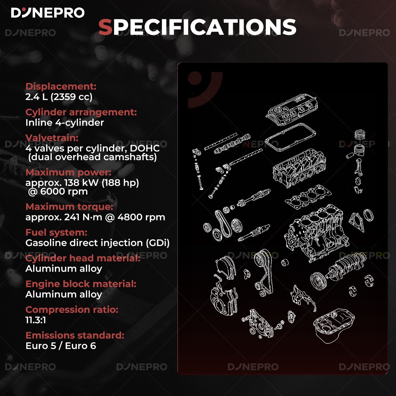 GDi Long block Engine Assembly For Hyundai Sonata Kia Optima 2011-2016 G4KJ 2.4L
