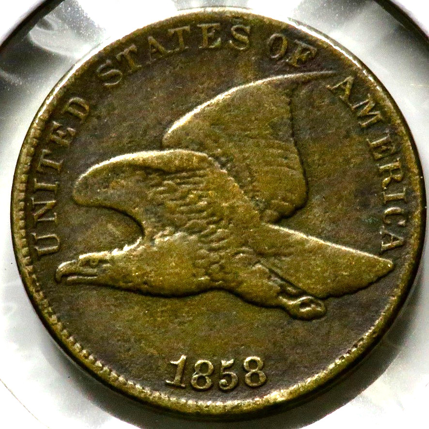 1858 Flying Eagle One 1 Cent - Large Letters  R1834