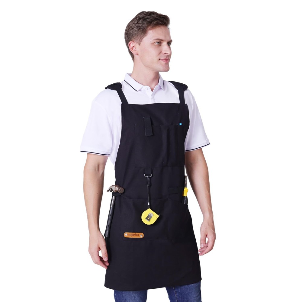 Mijotex Work Apron with Tool Pockets and Adjustable For Blacksmiths,Workshop,...