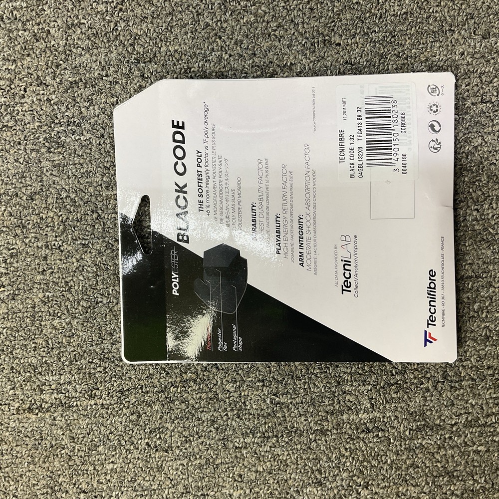 3 Pack Tecnifibre Black Code 15L/1.32 Tennis String