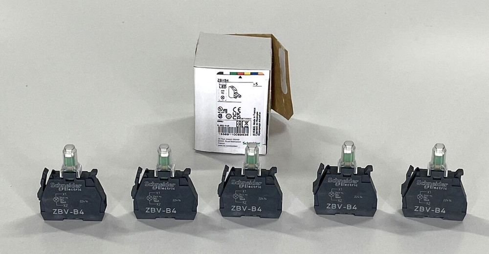 Pack of 5 - Schneider Electric ZBVB4 ZBV-B4 LED Light Module - NEW!