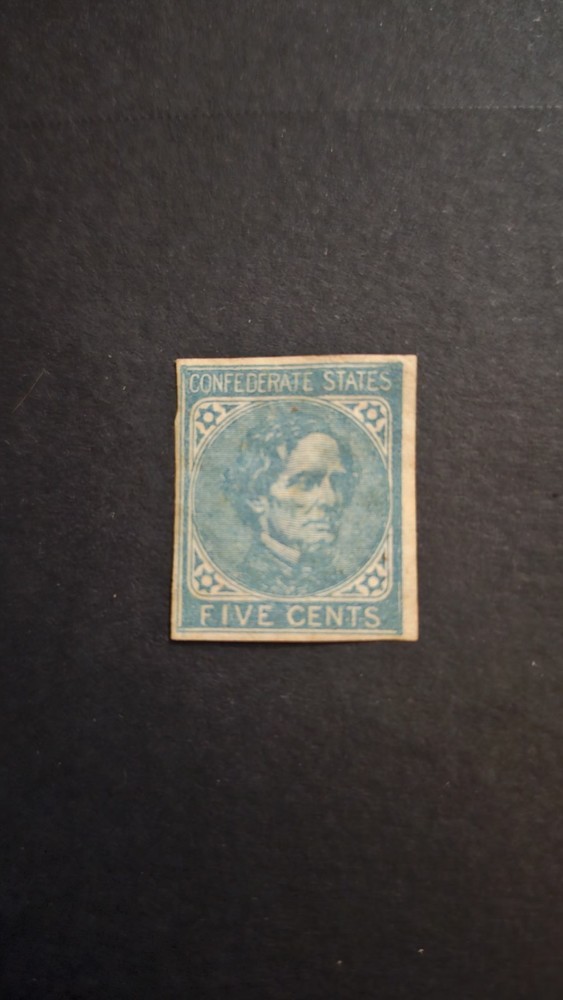 # CSA 6 1862 5c Confederate States Stamp: President Jefferson Davis Mint UNUSED