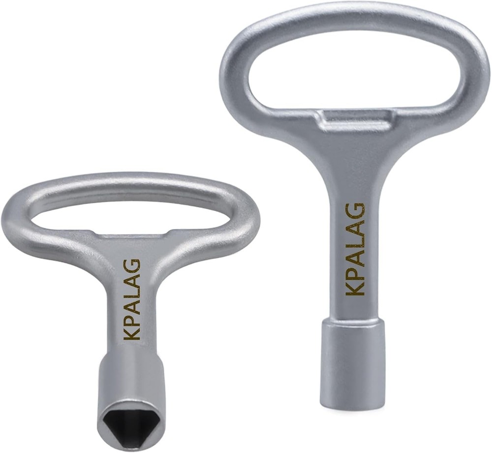 2PCS Triangle Socket Keys, Triangular Panel Lock Key, Universal Silver