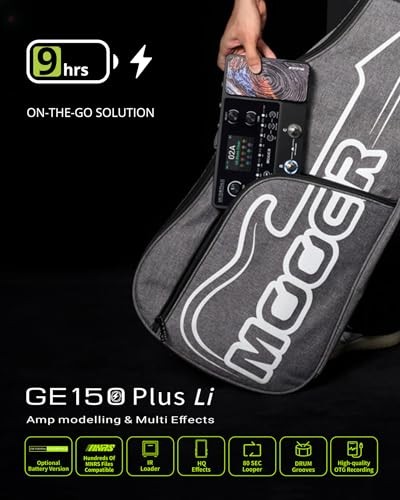Black New Guitar Amp Modelling Multi Effects Pedal Compact GE150 Plus Li