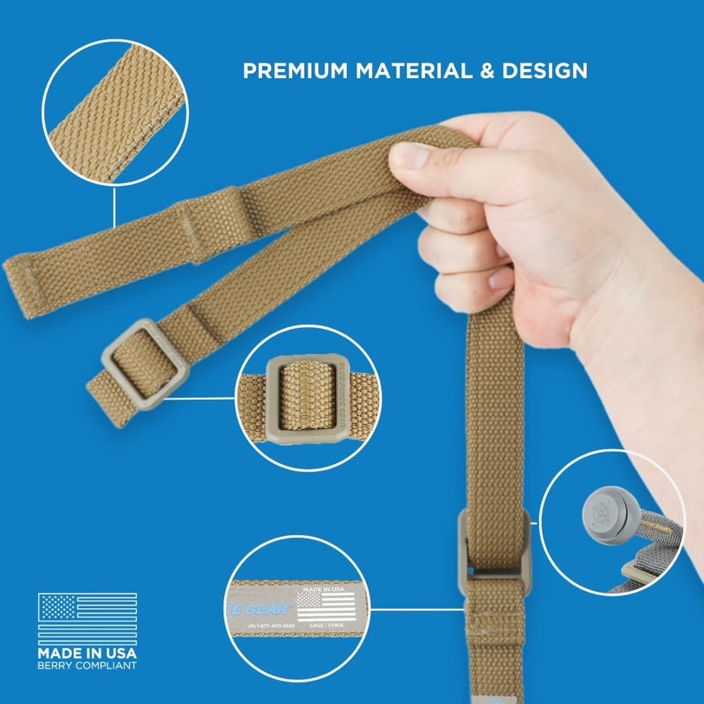 Blue Force Gear GMT Sling - Adjustable Nylon Strap, Secure Double-Locking Buckle