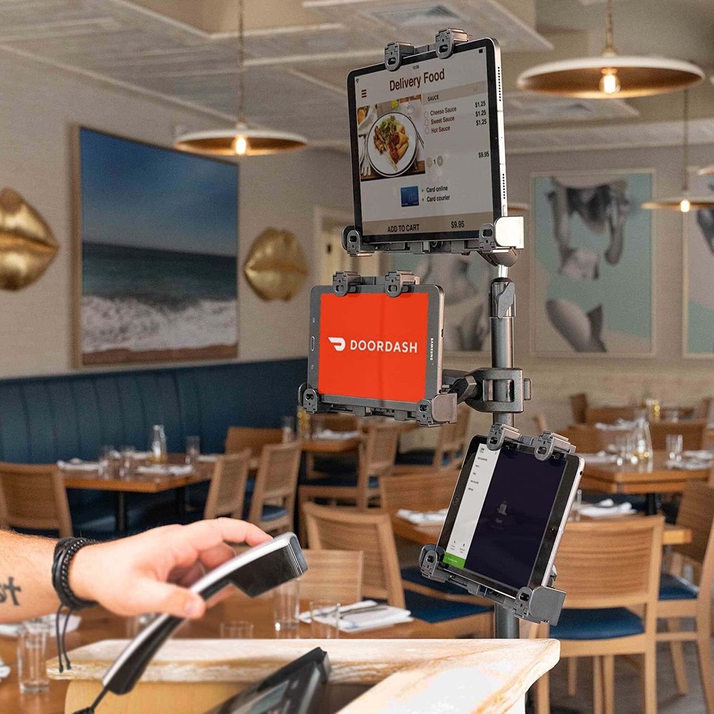 iBOLT Dock'n Lock POS Locking Drill Base Mount w/ 3 Tablet Holders