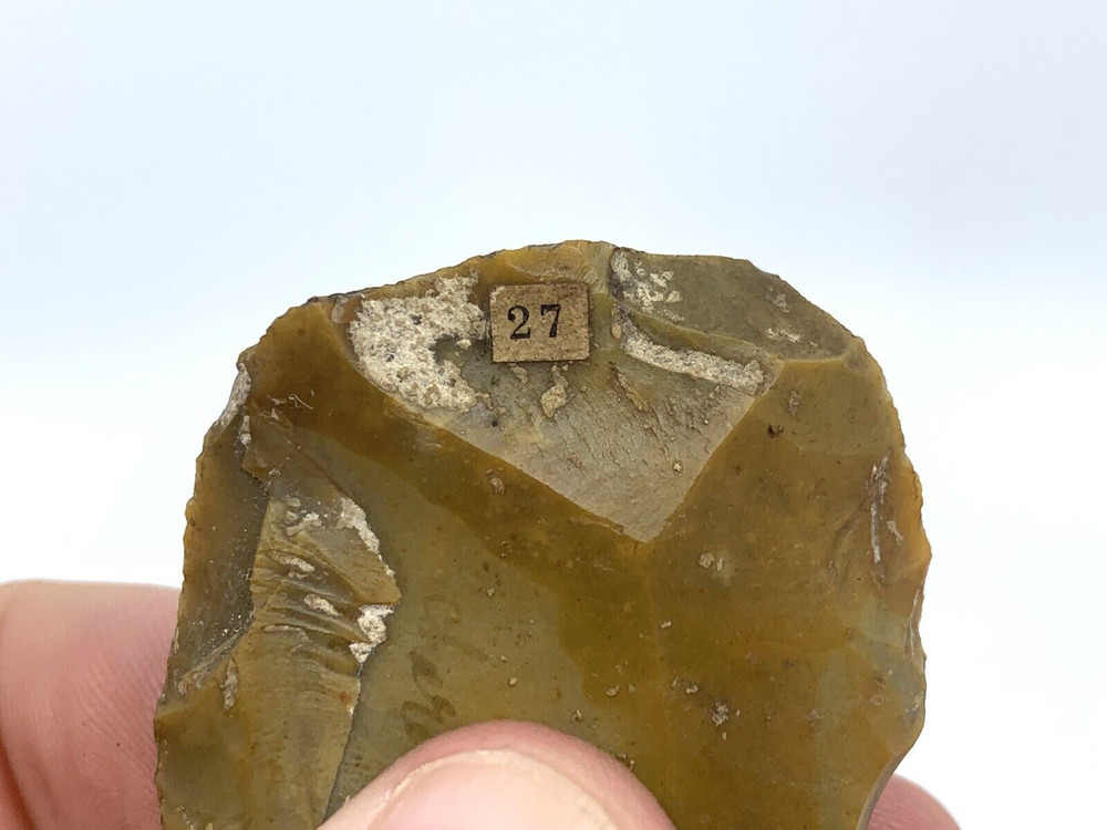 Authentic Scraper Flake Circular Stone Tool Neolithic European Origin