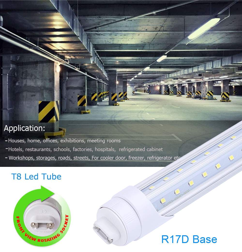 T8 8FT R17D HO Led Tube Light 8' Led Bulbs 65W 45W 8Foot Led Shop Light 6000K