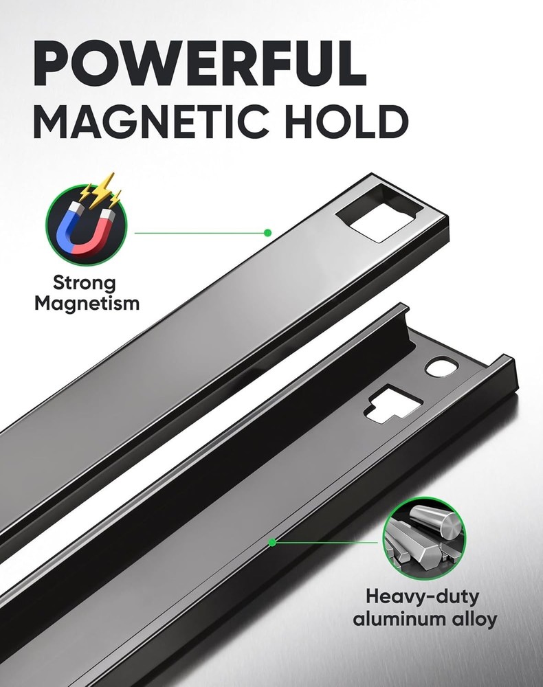 Effortless Tool Access: 14 Clip Magnetic Socket Organizer with 360° Swivel Clips