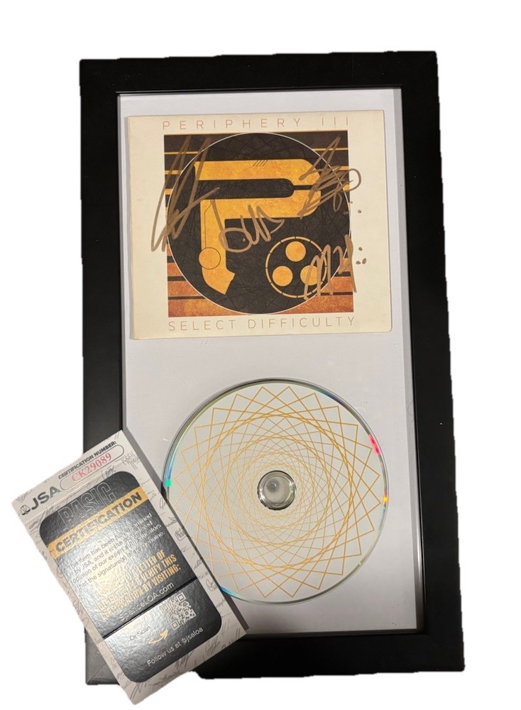 PERIPHERY SIGNED AUTOGRAPH x4 III SELECT DIFFICULTY FRAMED CD JSA COA SPENCER +3