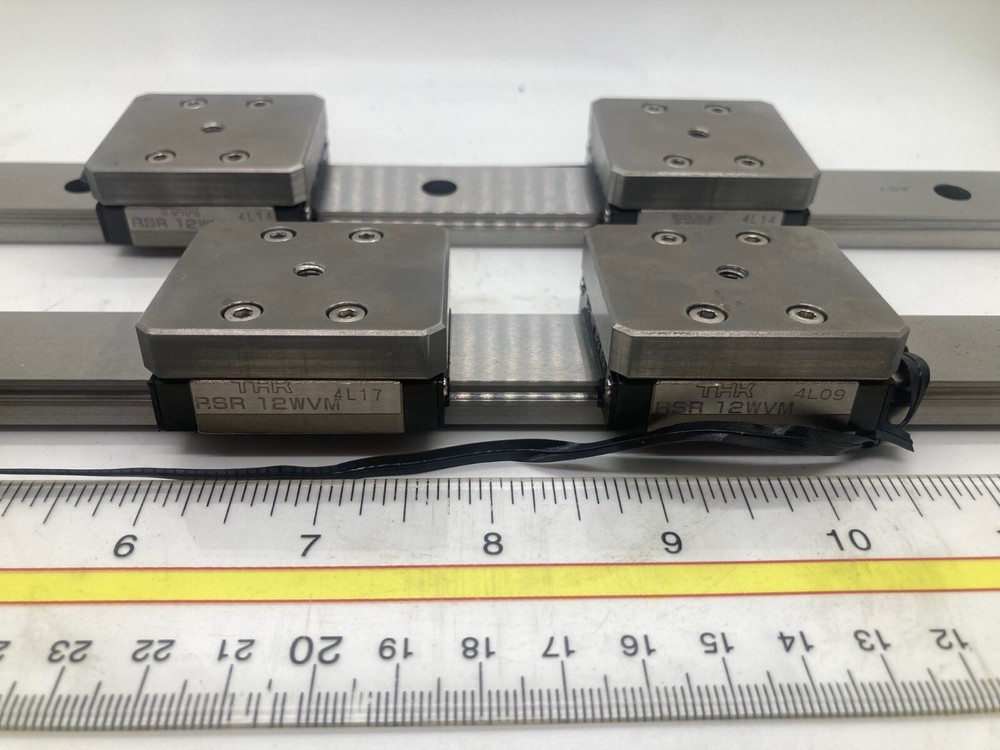 Qty (2) THK RSR 12WVM Linear Rails 280 mm length