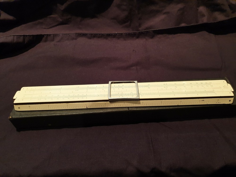 A G Thornton vintage slide rule including case - good condition