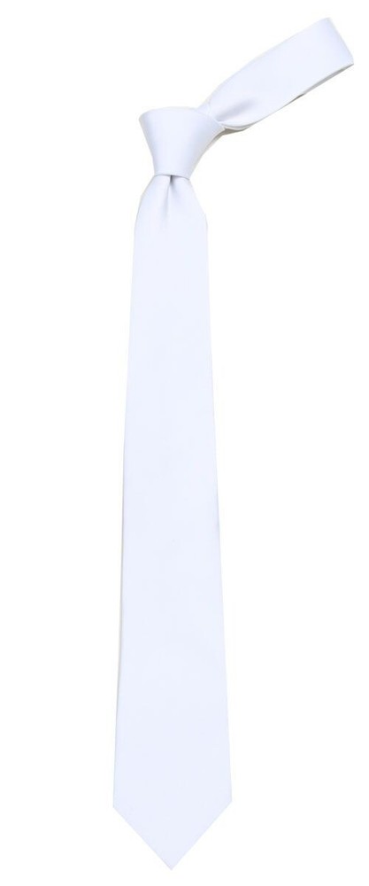 Solid Satin White Plain Classic Necktie Men's Tie Wedding Formals - NWT