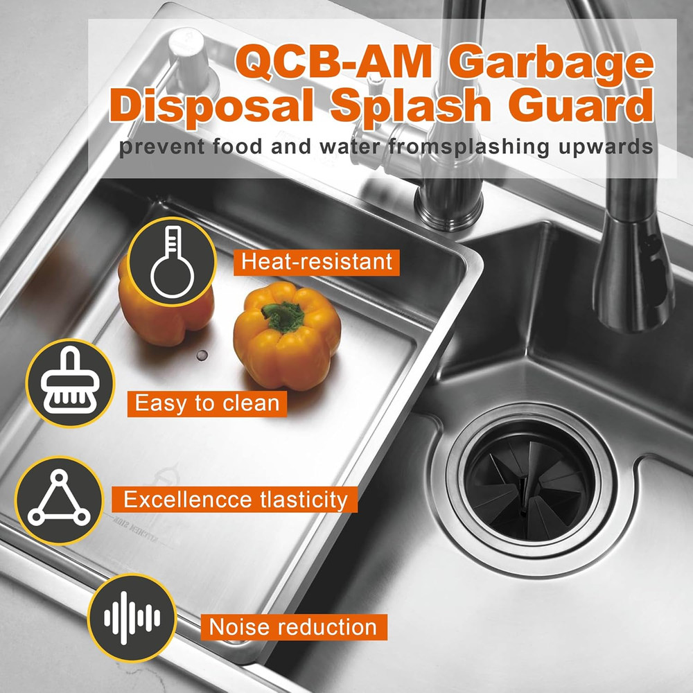 Garbage Disposal Splash Guard 3 3/8 Sink Stopper Replacement 2 Pack