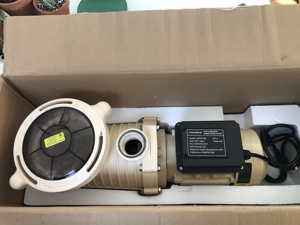 Vivohome 2.0 Variable Speed Pool Pump VH1737-BK
