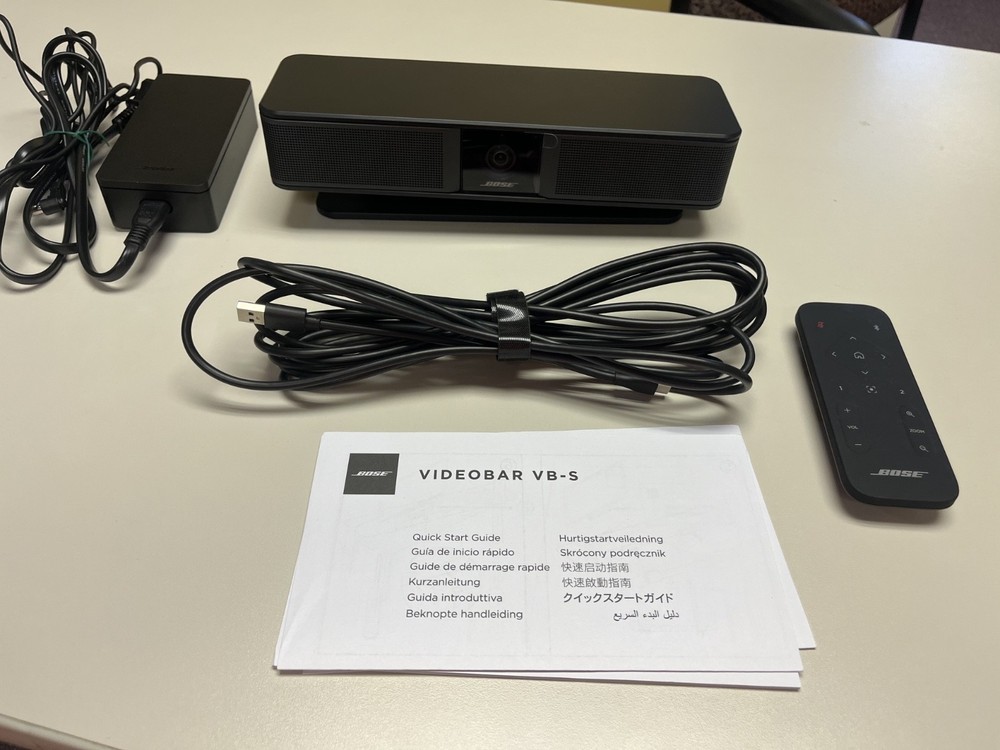 Bose VideoBar VB-S USB-C camera and sound bar with remote